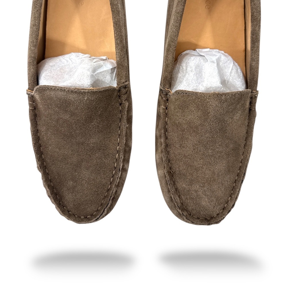 Quince Womens Suede Driver Loafers Medium Brown 8 LB74495-BSFLC005-17290 NIB